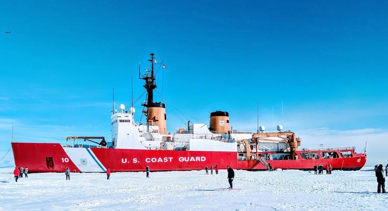 Coast Guard icebreaker Polar Star McMurdo Station Antarctica