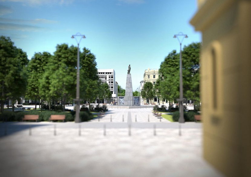 Plac Wolności w Łodzi kończy z betonozą. Zostanie zwrócony pieszym