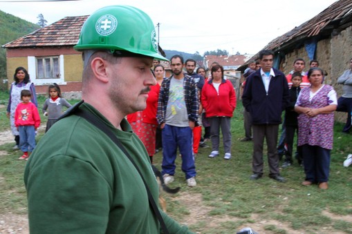 Our Slovakia Peoples Party (LSNS) walks out against Roma people