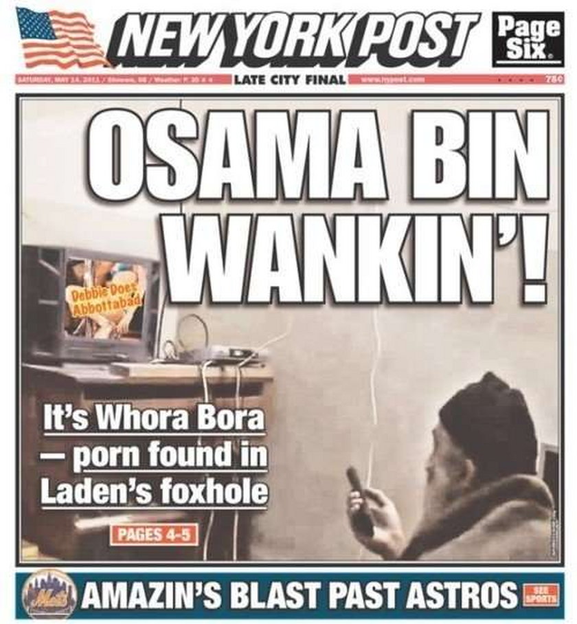 new york post, osama, porno