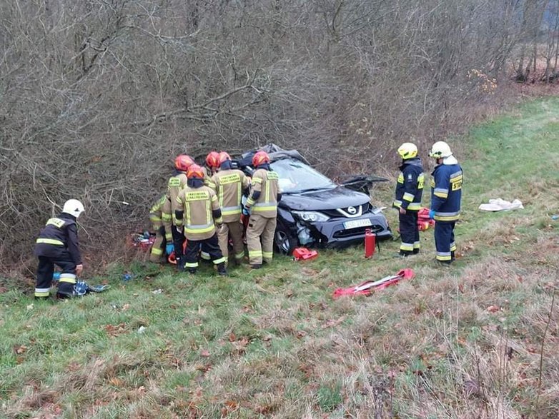 Wypadek w gminie Czaplinek.  W akcji wszystkie służby