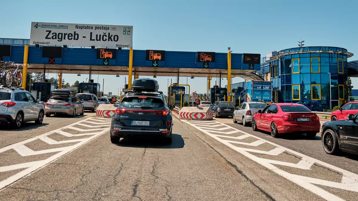 Bramki na autostradzie w Chorwacji