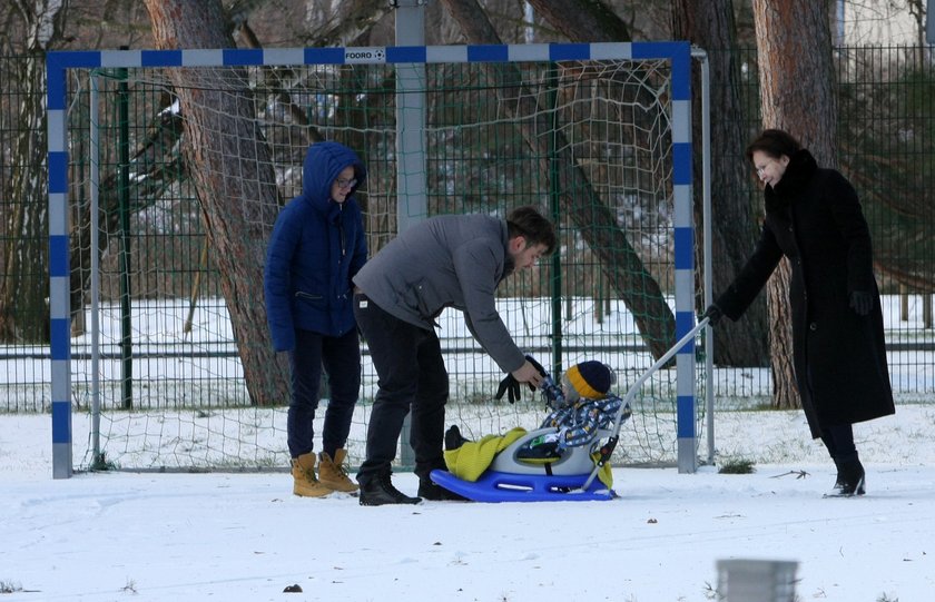 Kopacz na sankach