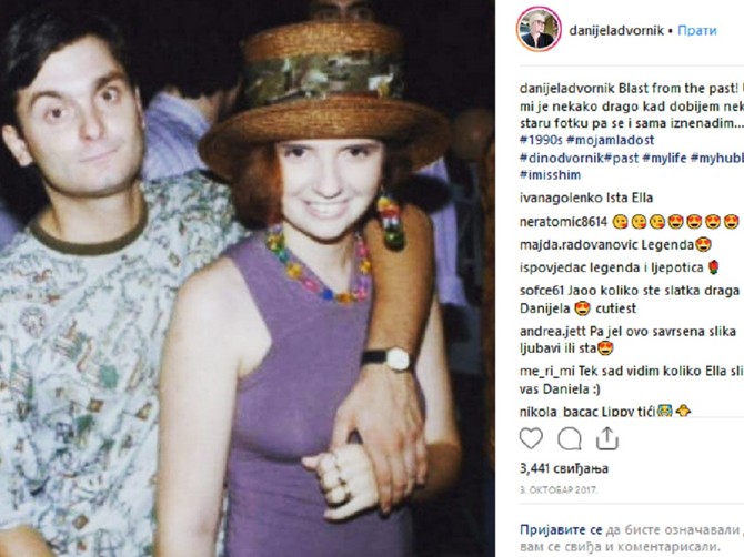 Danijela i Dino Dvornik u mladosti