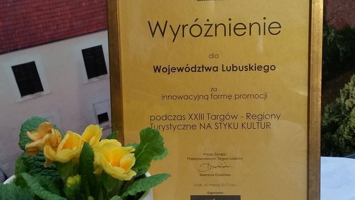 Wyróżnienie za innowacyjną formę promocji dostało województwo lubuskie podczas XXIII Targów – Regiony Turystyczne Na Styku Kultur w Łodzi.