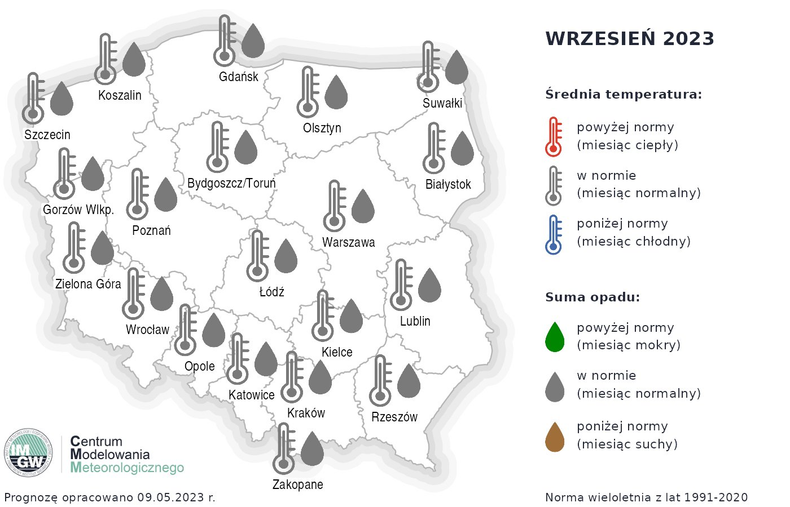 Pod koniec lata i na początku jesieni czeka nas umiarkowana pogoda.