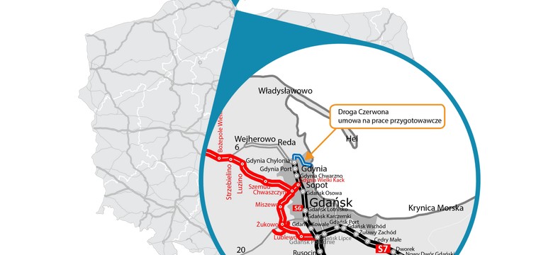 Droga Czerwona do budowy! Nowa trasa na początek pochłonie fortunę [MAPY]