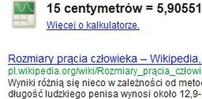 15 cm! Zobacz, z czym to się kojarzy googlowi!