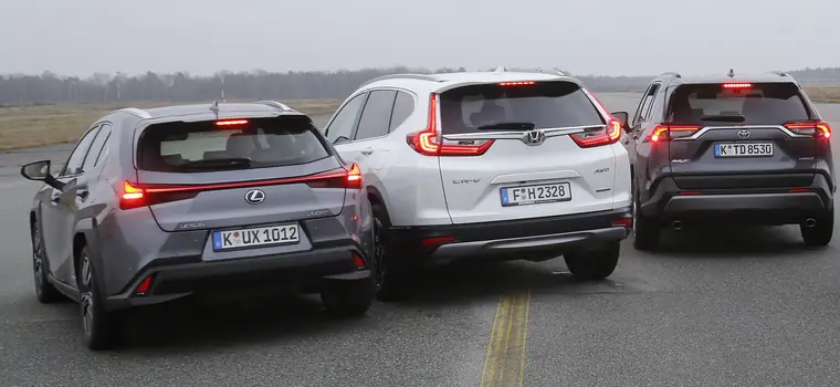 Toyota RAV4 kontra Lexus UX i Honda CR-V – trzy pomysły na hybrydowego SUV-a