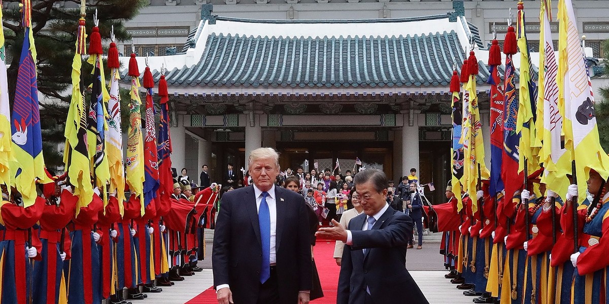 How Trump's visit to South Korea differed from those of Obama, Bush, and Clinton