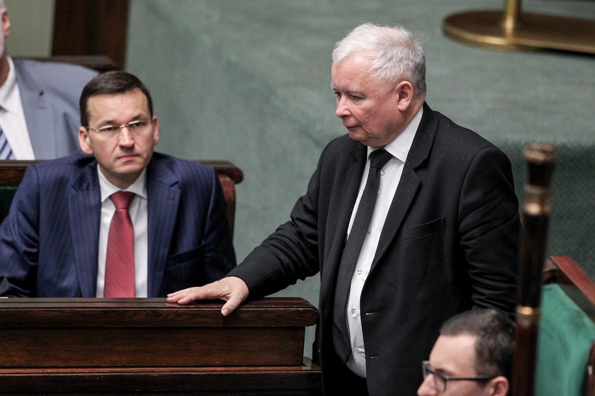 Jarosław Kaczyński i Mateusz Morawiecki