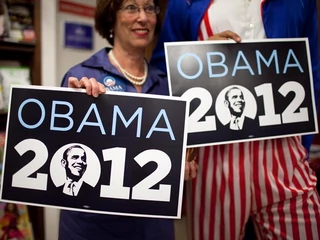Obama 2012 plakat starsza pani