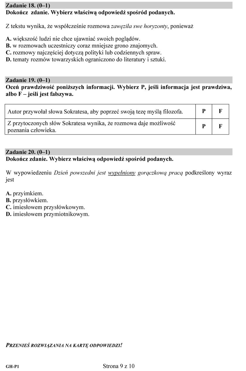 Egzamin gimnazjalny 2016. Pytania i odpowiedzi z języka polskiego