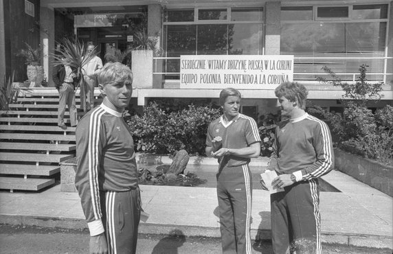 Jan Jałocha (w środku) podczas MŚ 1982