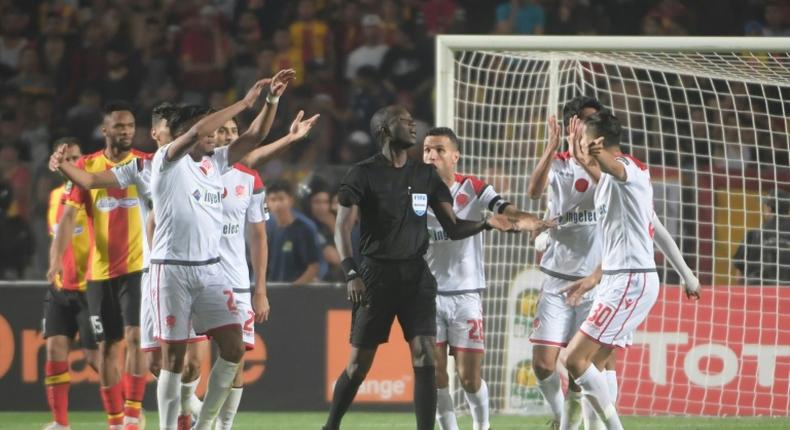 Wydad's player stormed off during their CAF Champions League final against Esperance