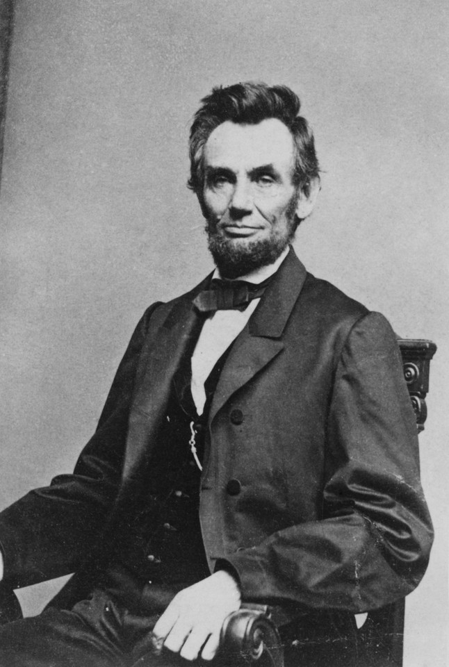 Abraham Lincoln (1809-65) - 16. prezydent USA. Zdjęcie wykonane 8 stycznia 1864 r.