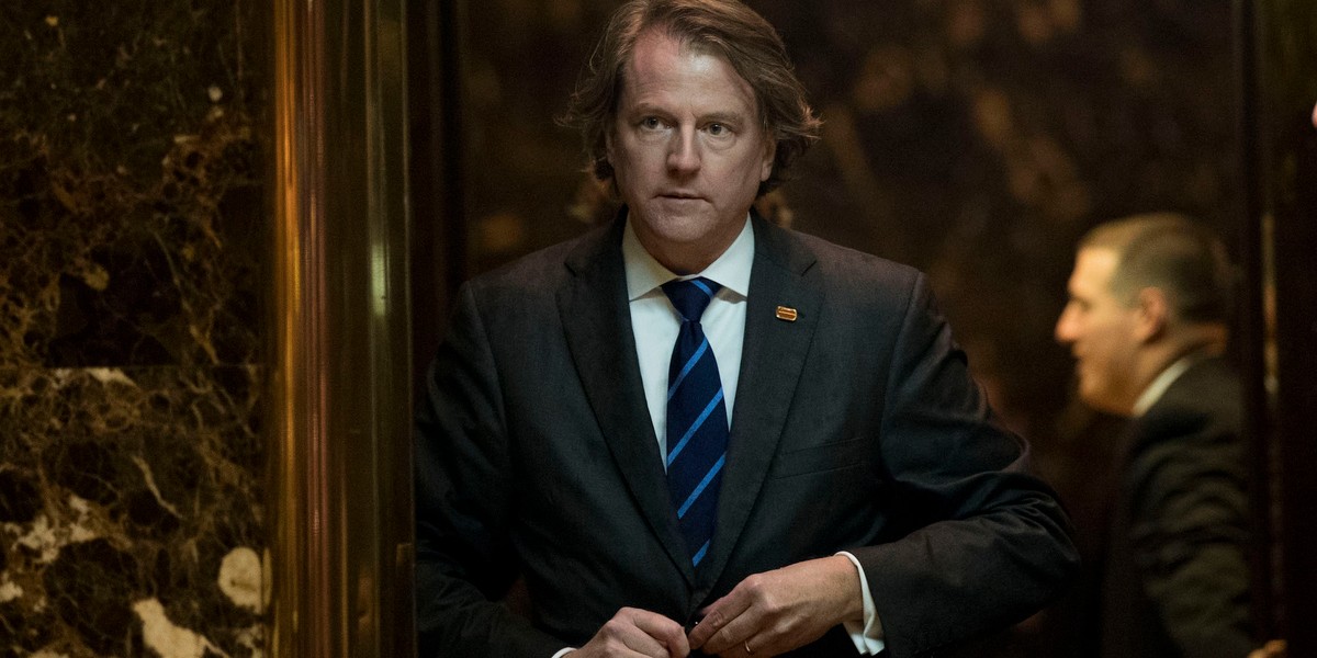 White House counsel Don McGahn.