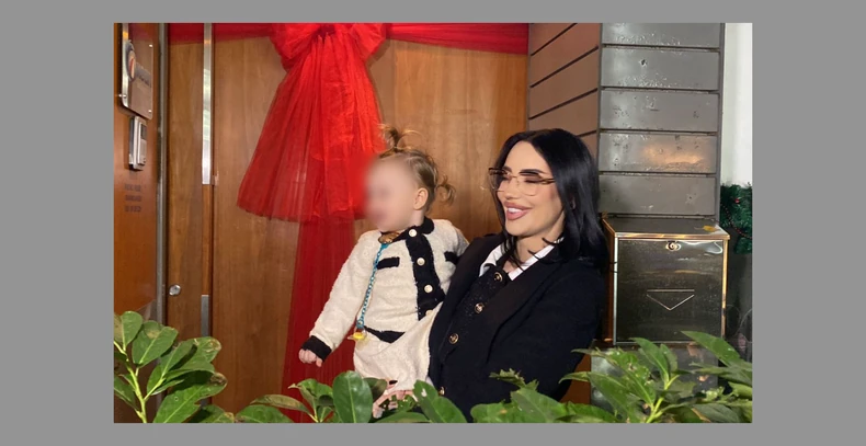 Katarina Grujić sa ćerkicom
