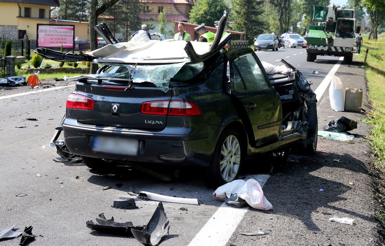 Wypadek na zakopiance w Białym Dunajcu