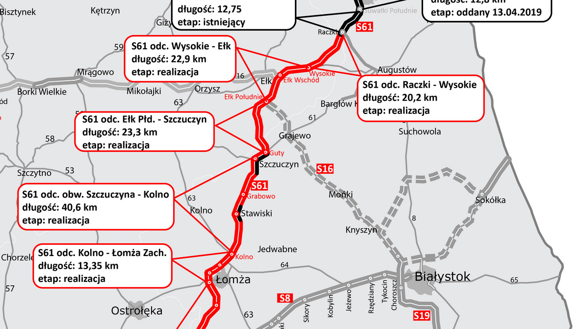 686 mln zł będzie kosztowała budowa blisko 23-kilometrowego odcinka trasy Via Baltica Ełk Południe - Wysokie (warmińsko-mazurskie). Wykonawca rozpoczął w środę prace przygotowawcze inwestycji, która potrwa do 2022 r. 