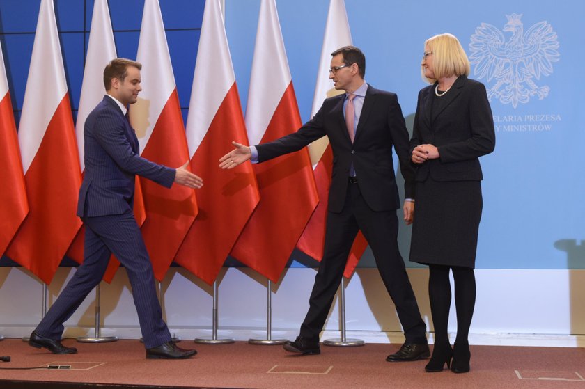 Rafał Bochenek, Mateusz Morawiecki i Joanna Kopcińska