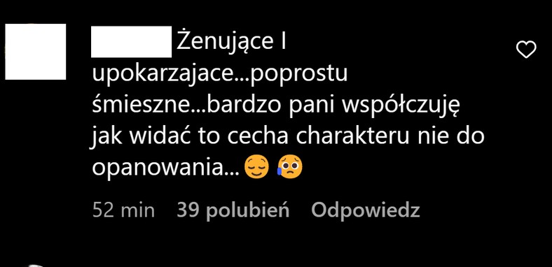 Screen z profilu Pauliny Smaszcz