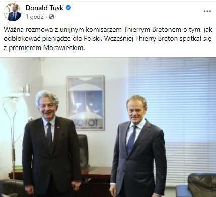 Donald Tusk, Thierry Breton