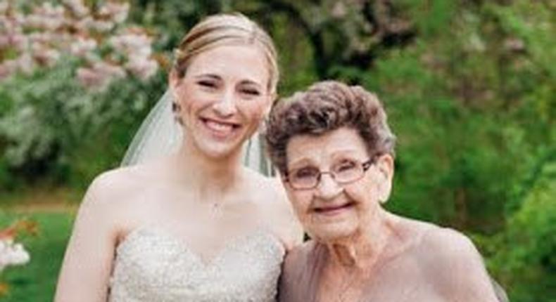 Christine and her grandmother, Elizabeth Govern also known as Nana Betty at the wedding