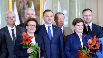 Beata Szydło Andrzej Duda Dawid Jackiewicz Jan Szyszko Witold Waszczykowski Anna Zalewska Jarosław Gowin