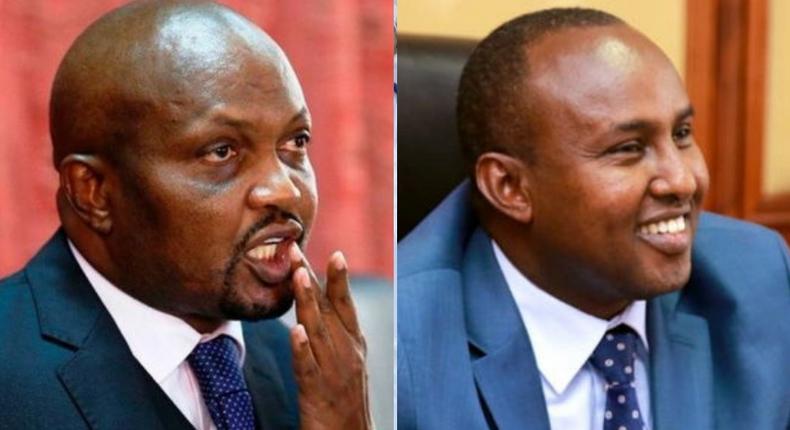 MPs Moses Kuria and Junet Mohamed. Moses Kuria's interesting message to Junet over Aisha Jumwa ouster