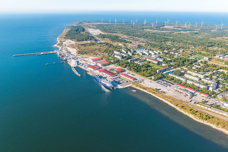 Panorama estońskiego miasta Paldiski, przez które przebiega gazociąg Balticconnector