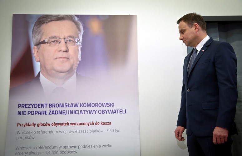 Andrzej Duda w muzeum Bronisława Komorowskiego