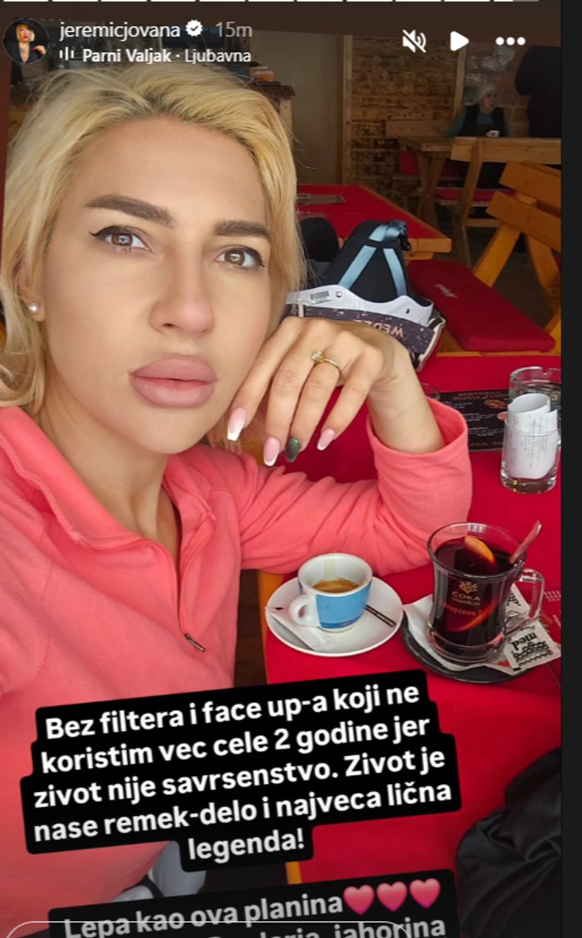 Jovana Jeremić bez filtera