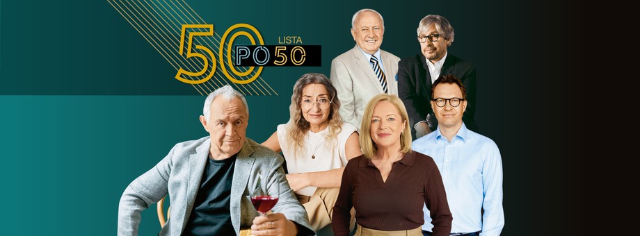 Lista „50 po 50”. Od lewej: Marek Kondrat, Irena Wielocha, Zbigniew Grycan, Hanna Kurcińska, Wojciech Sobieraj, Jakub Benke