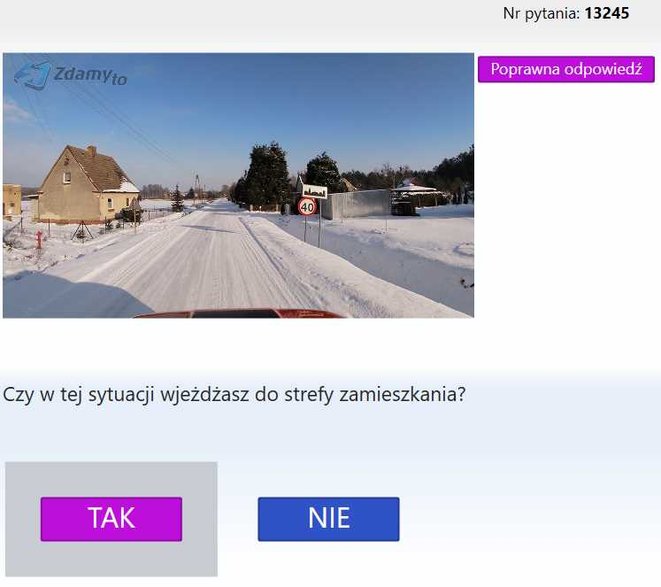 Pytanie egzaminacyjne na prawo jazdy nr 13245 Źródło: brd24.pl