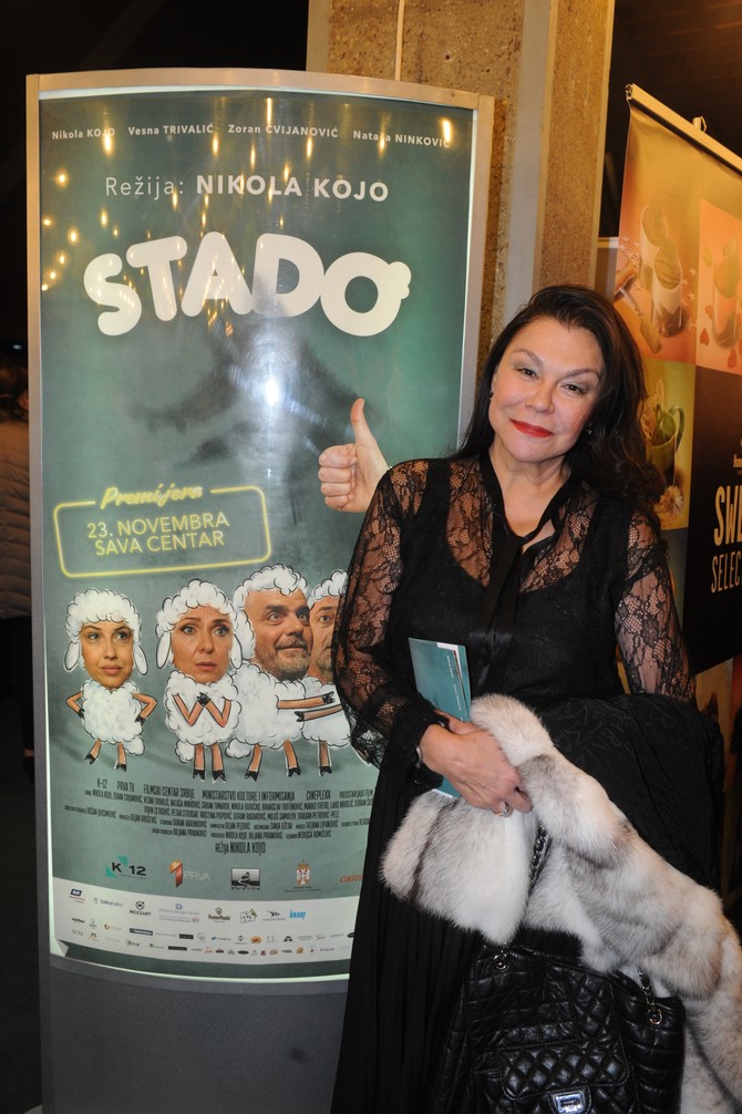 Maja sinoć na premijeri filma Nikole Koje