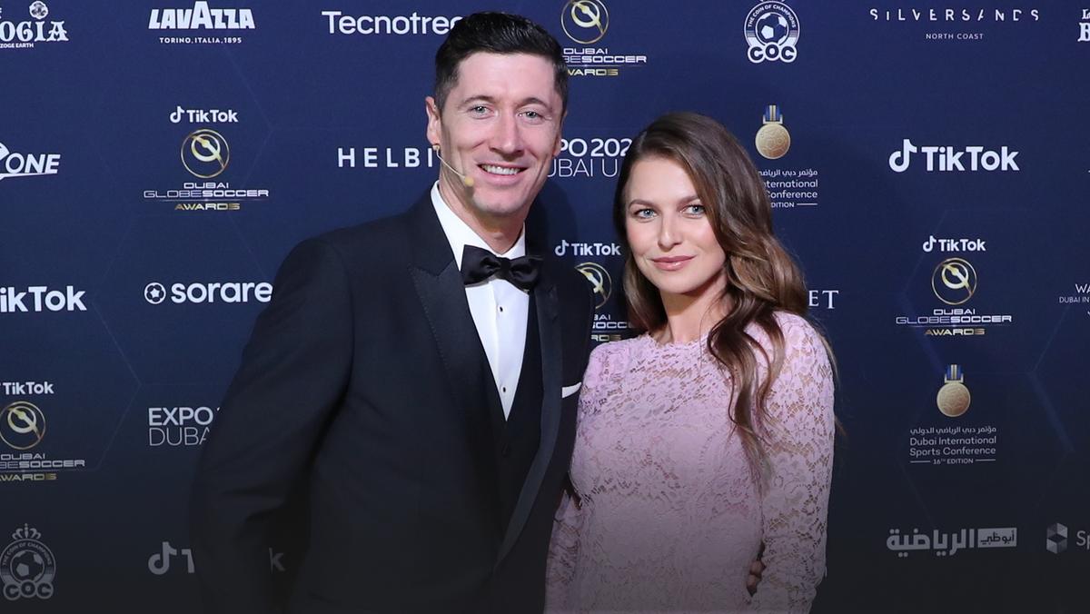 Anna i Robert Lewandowscy na gali Globe Soccer Awards