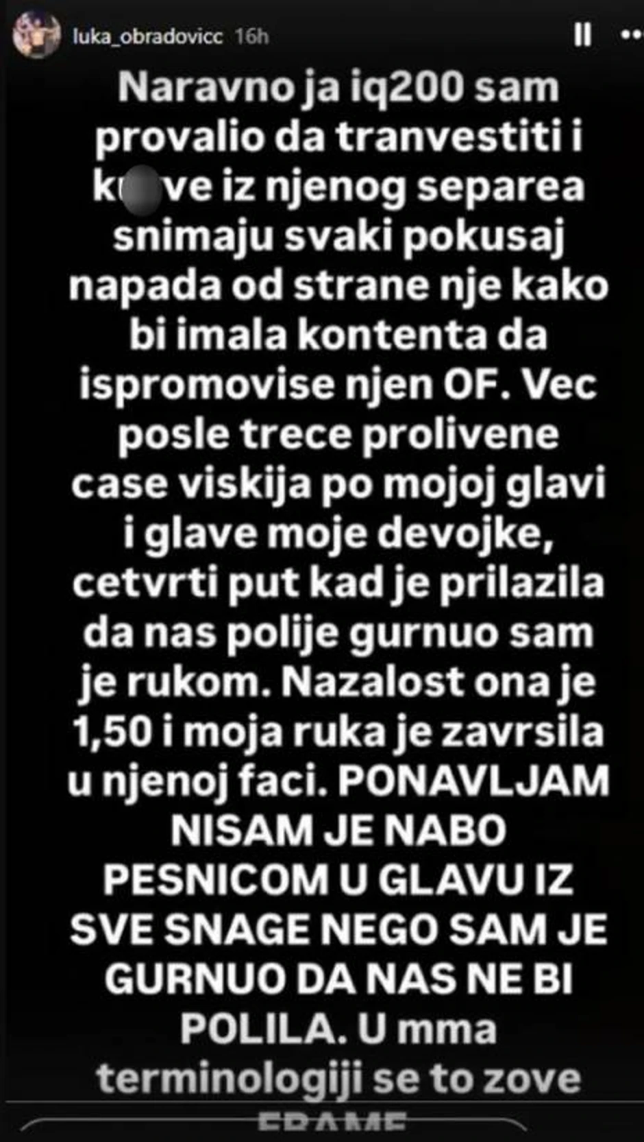 Inluenserka optužila Luku Silnog za nasilje