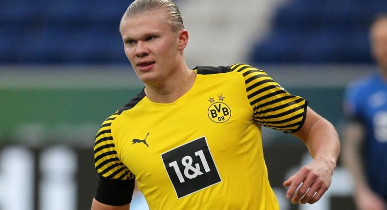 Erling Haaland has been out of action for Dortmund since picking up an injury against Hoffenheim in January