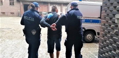 Kąty Wrocławskie: Zaatakował policjanta nożem (FILM)