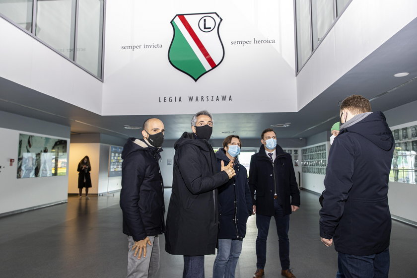 Pilka nozna. Reprezentacja Polski. Paulo Sousa na stadionie Legii. 28.01.2021