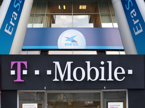 Logo Ery i T-Mobile Fot. PAP/Paweł Supernak, Bloomberg