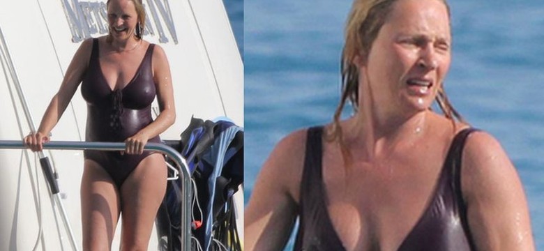 Uma Thurman w kostiumie. Oto kobiece kształty ciężarnej gwiazdy