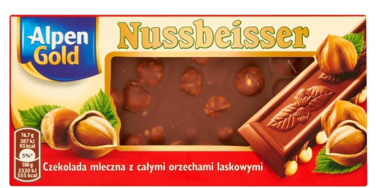 Oryginalna czekolada Alpen Gold Nussbeisser