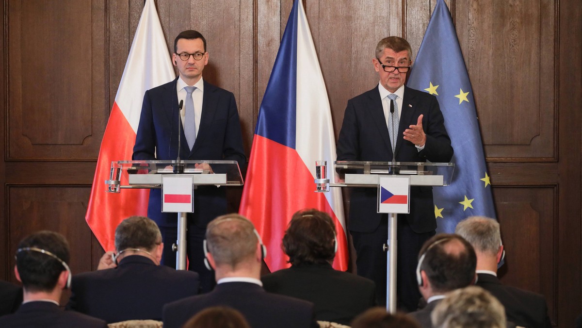 Premier Czech Andrej Babisz i premier Polski Mateusz Morawiecki