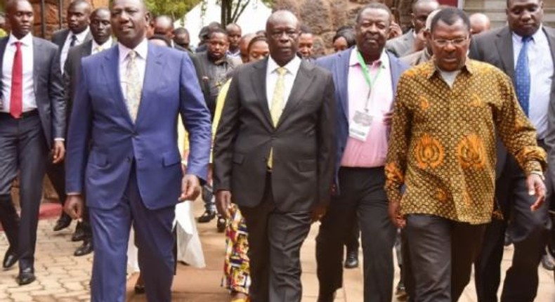 President William Ruto, DP Rigathi Gachagua, Musalia Mudavadi and Moses Wetangula