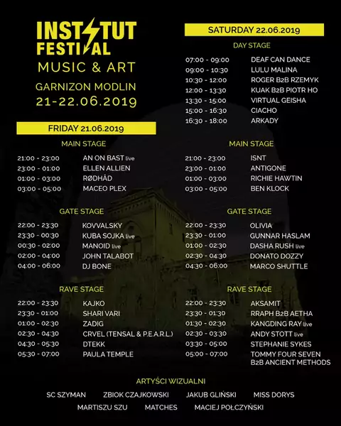 Timetable Instytut Festival 2019