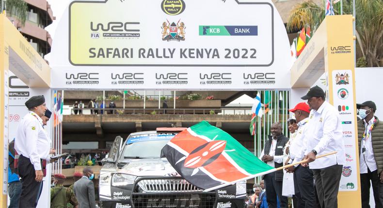 President Uhuru Kenyatta flags off the 2022 WRC Safari Rally at KICC