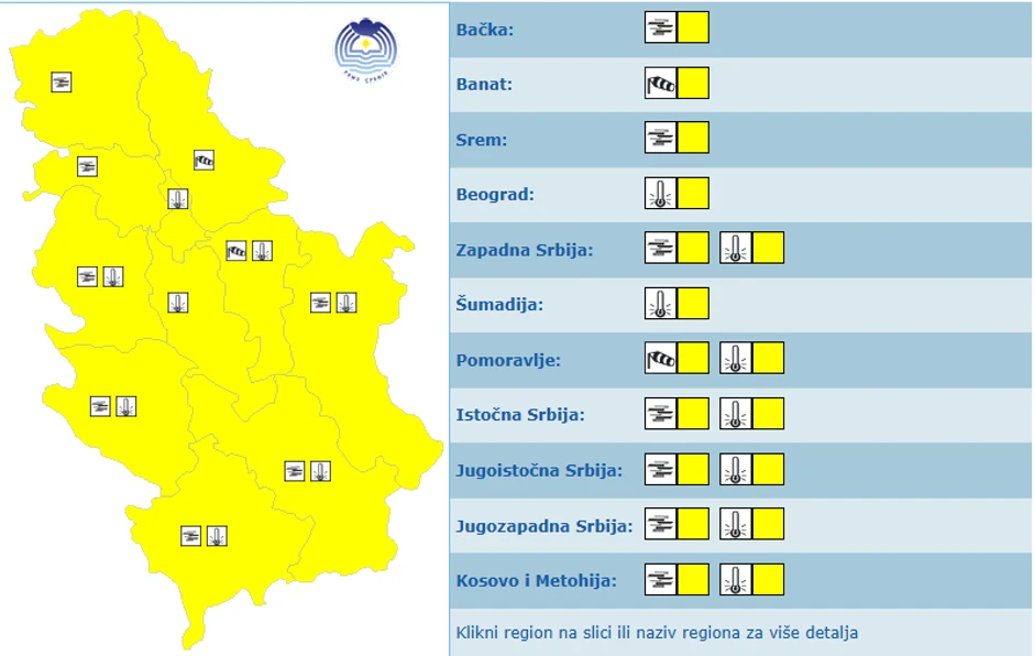 Meteoalarm za 07.02.