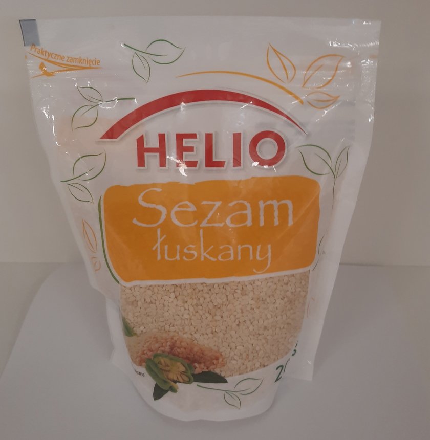 Wycofywany produkt to Sezam łuskany HELIO, 200 g